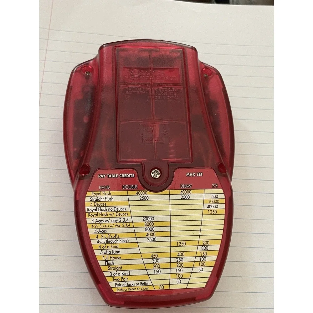 2000 Radica Triple Play Poker Electronic Handheld Poker Game (Tested & Working)